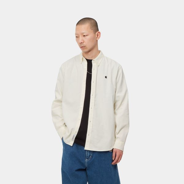 Carhartt Madison Cord Overshirt Off White