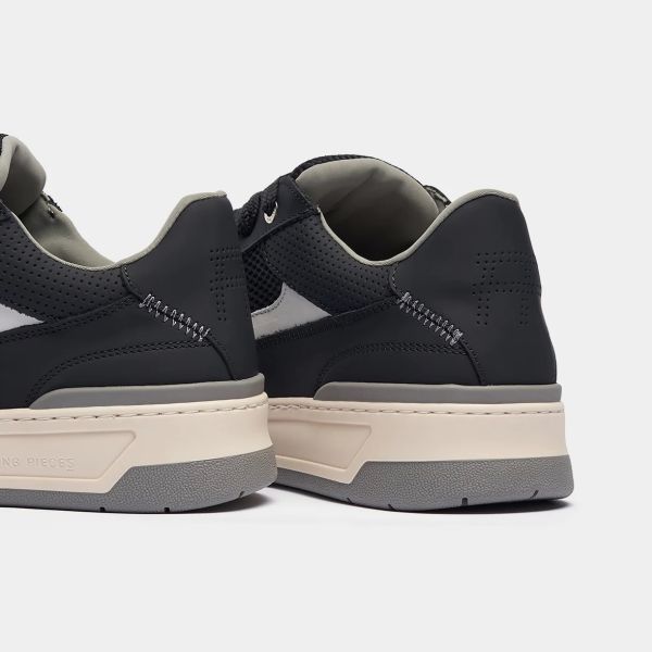 Sneaker Filling Pieces Zwart Leer Mountain Trail All Black Filling