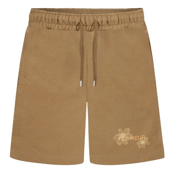 Flâneur Floral Watercolor Korte Broek Bruin