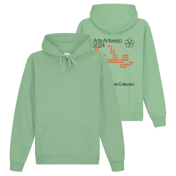 Arte Antwerp Hank Back Runner Hoodie Groen