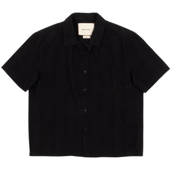 Bram's Fruit Broderie Overhemd Zwart