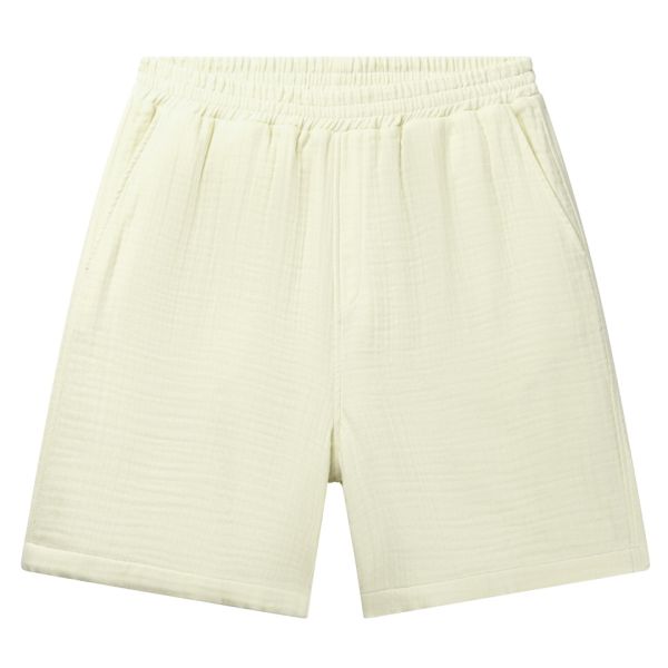 Daily Paper Enzi Seersucker Korte Broek Geel