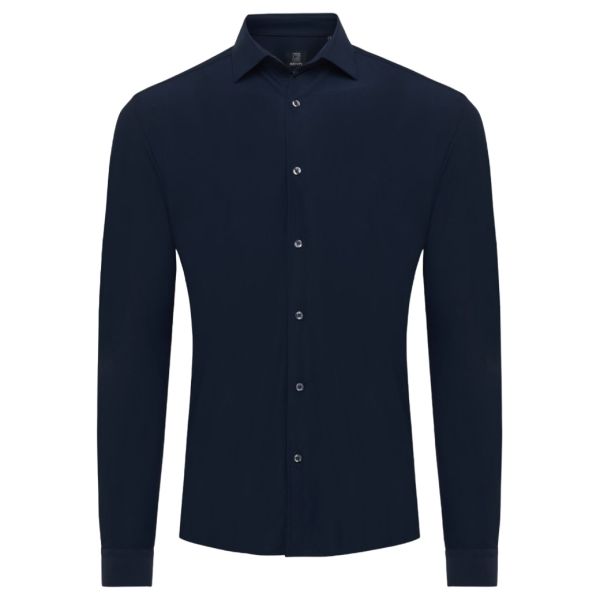 Genti Fresno Skin Fit Overhemd Navy