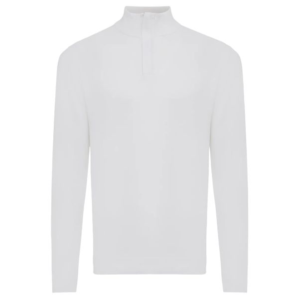 Genti Turtle Zip Sweater Off White