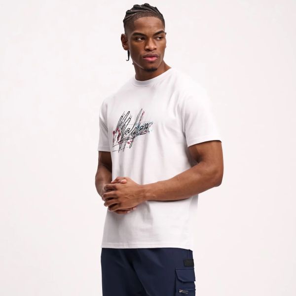 Malelions Splash Signature T-shirt Wit