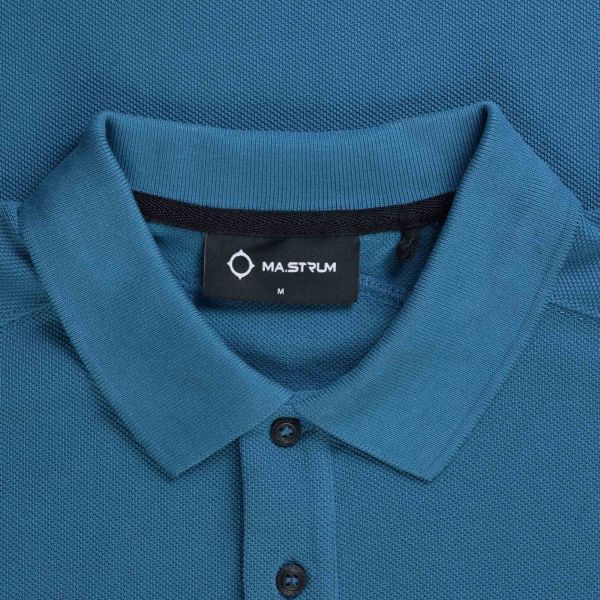 Ma.strum Pique Polo Blauw