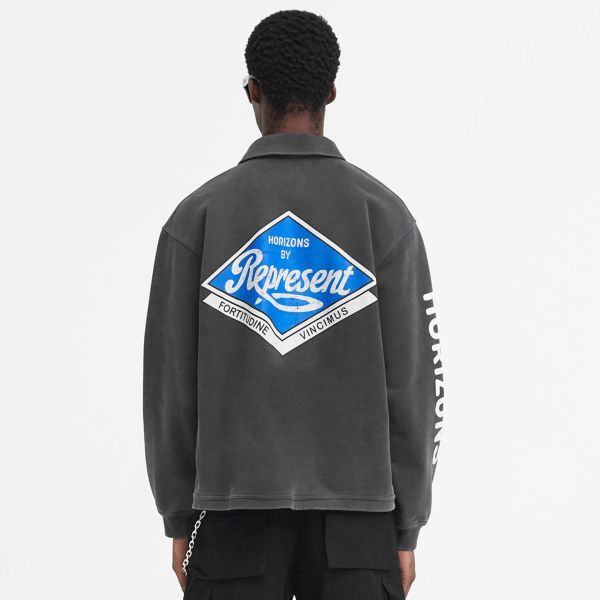 Represent Classic Parts Quarter Zip Sweater Zwart