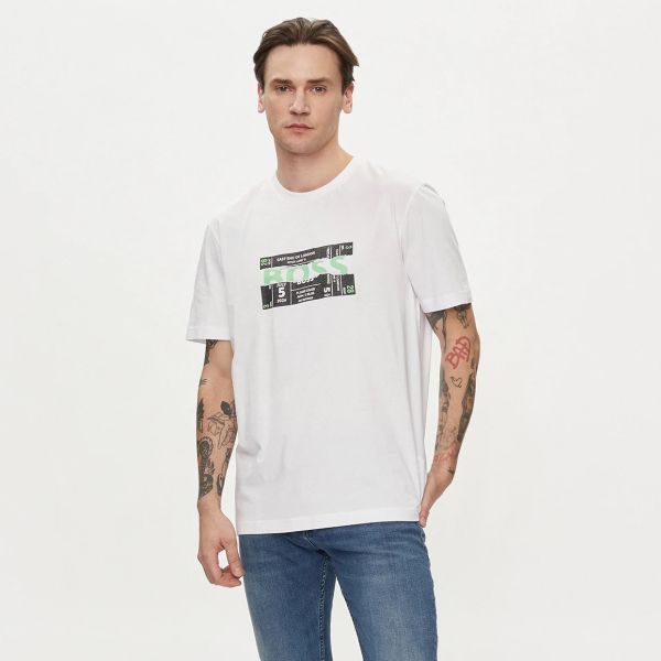 Boss Ticket T-shirt Wit