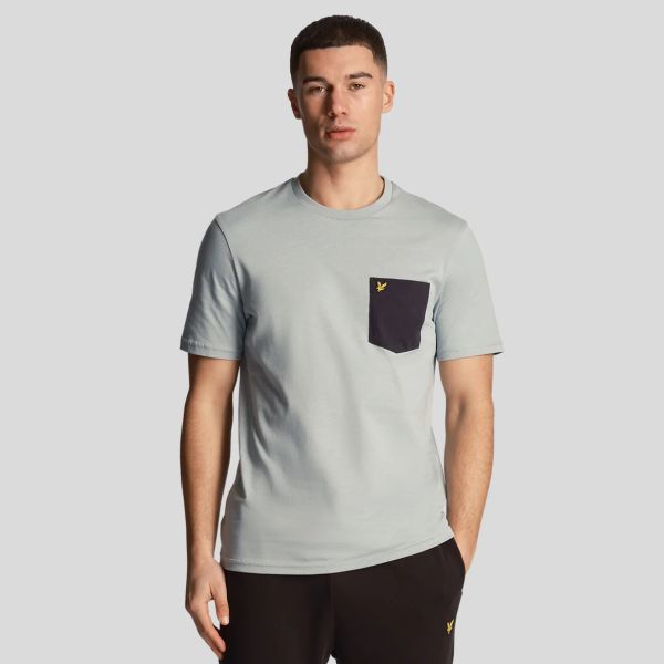 Lyle & Scott Contrast Pocket T-shirt Blauw