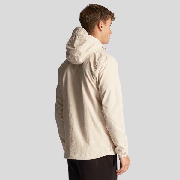 Lyle & Scott Zip Through Hooded Jack Beige