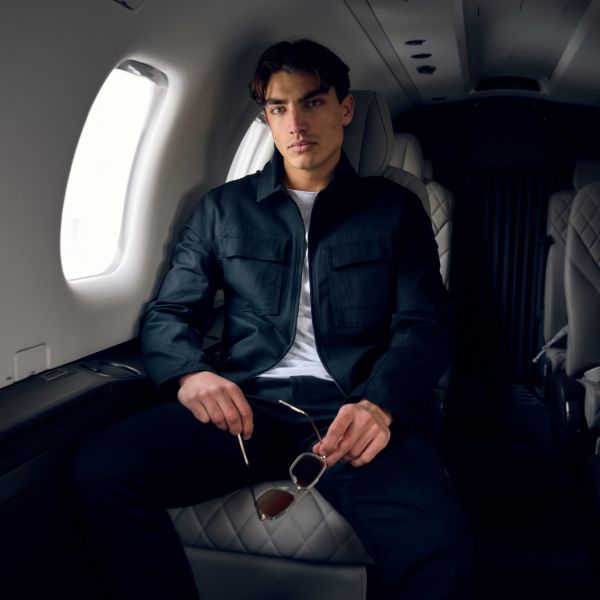 Malelions Cotton Zip Overshirt Zwart