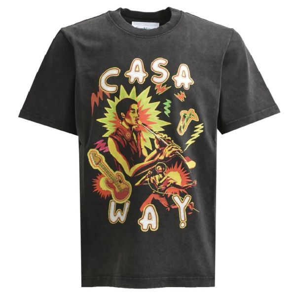 Casablanca Music For The People T-shirt Zwart | Mezaldy.com