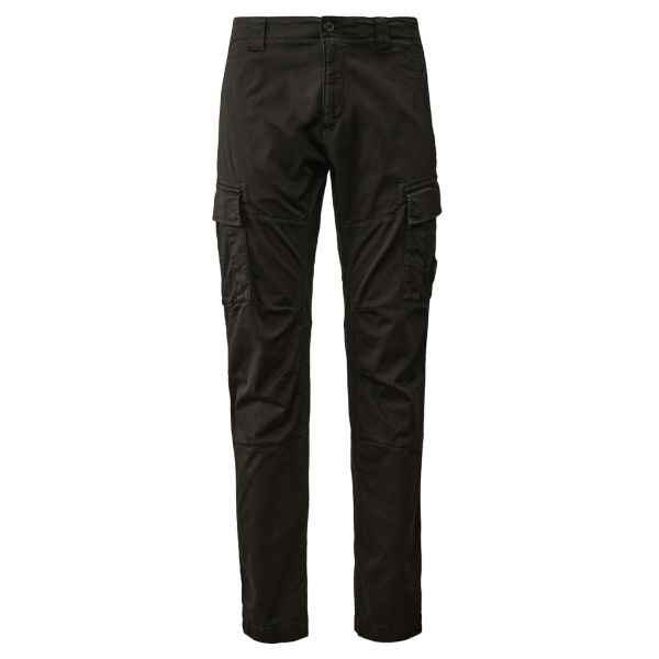 CP Company Stretch Sateen Ergonomic Lens Cargo Broek Zwart