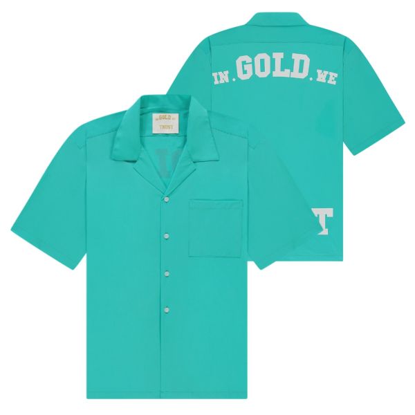In Gold We Trust The Beach Overhemd Blauw