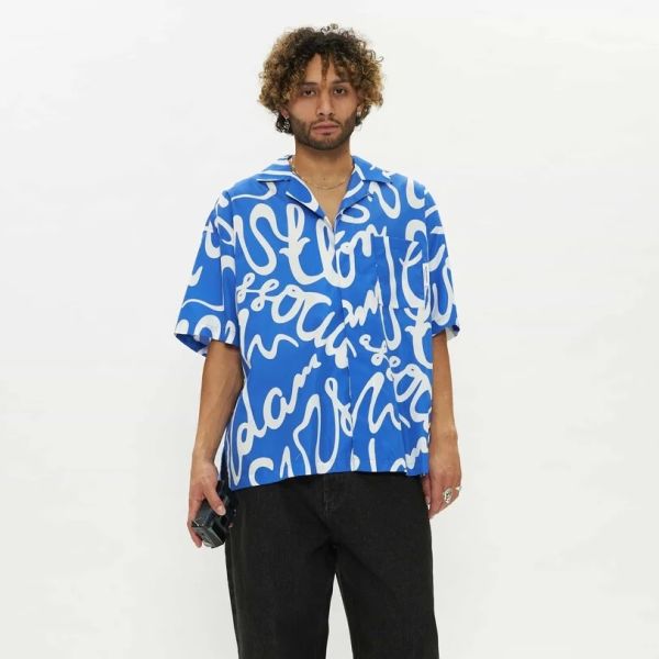 New Amsterdam Surf Association Wijk Tulip Overhemd Blauw/Wit