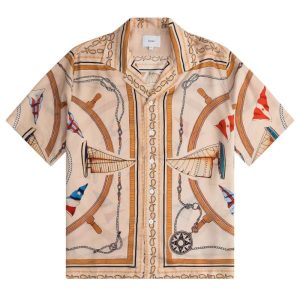 Rhude Nautica Silk Overhemd Beige