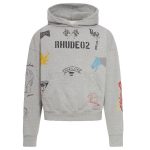 Rhude Scribble Hoodie Grijs