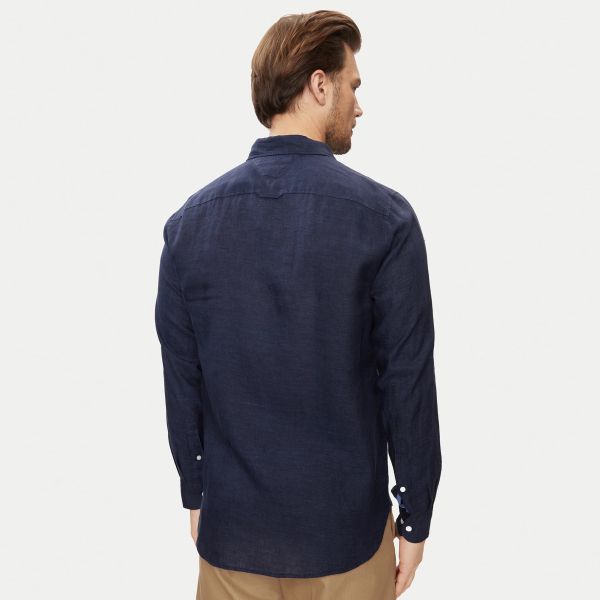 Tommy Hilfiger Pigment Dyed Solid Overhemd Navy