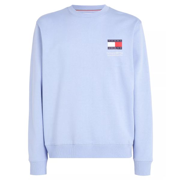Tommy Jeans Essential Flag Sweater Licht Blauw