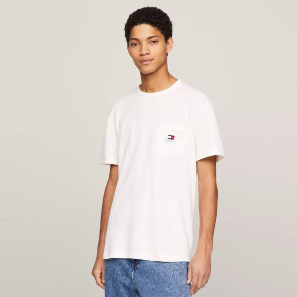 Tommy Jeans Waffle Pocket T-shirt Wit