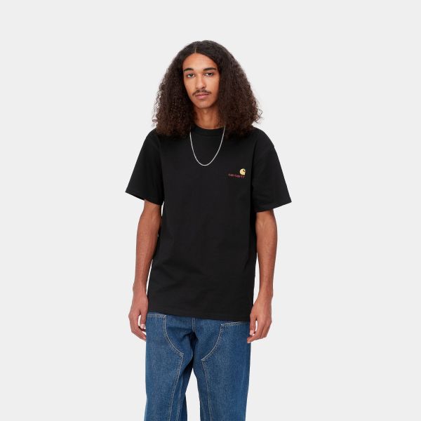Carhartt American Script T-shirt Zwart