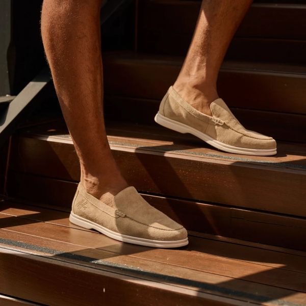 Malelions Low Top Signature Loafers Beige