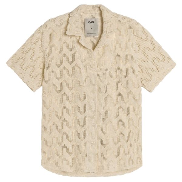 OAS Crochet Overhemd Beige
