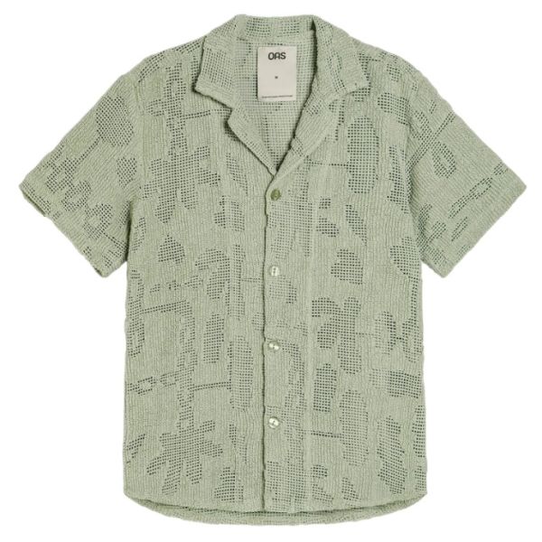 OAS Crochet Overhemd Groen