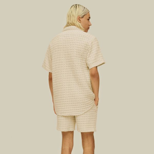 OAS Cuba Waffle Overhemd Beige