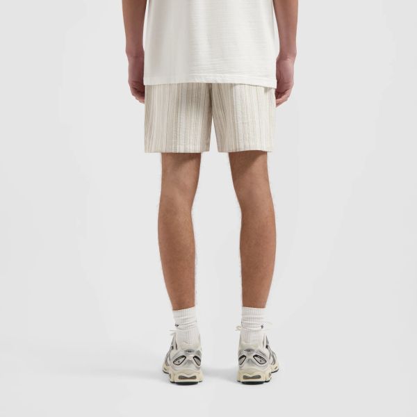 Olaf Stripe Korte Broek Bruin/Wit
