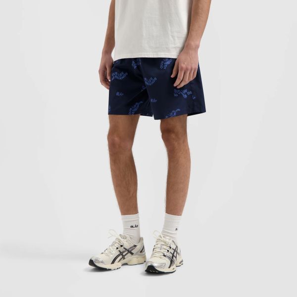 Olaf Wavy AOP Zwembroek Navy