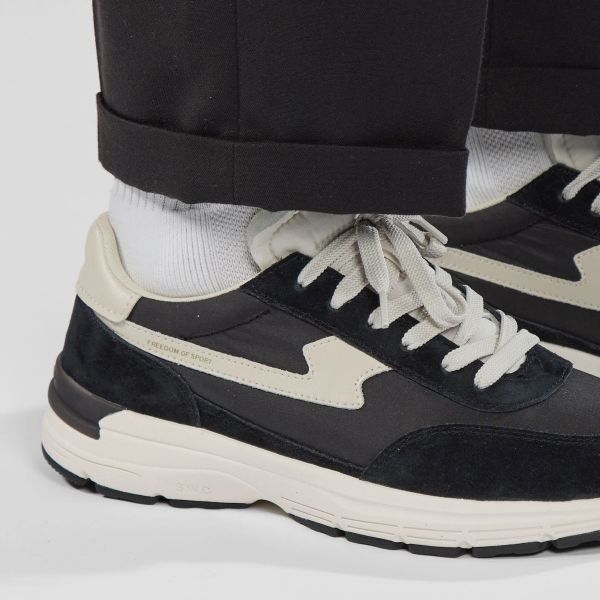 Stepney Workers Club Osier S-Strike Suede Mix Sneaker Zwart