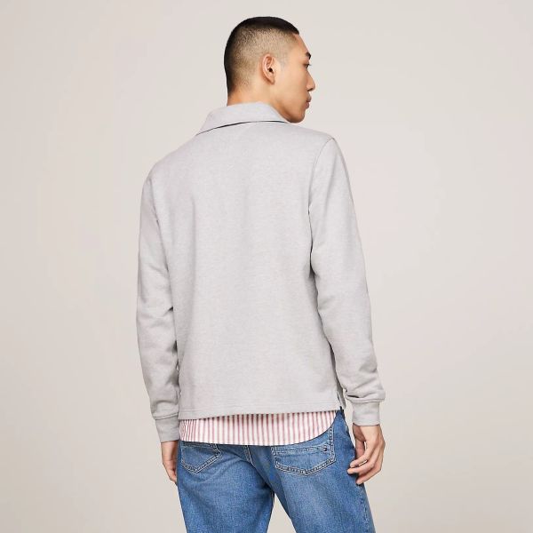 Tommy Hilfiger Terry Half Zip Sweater Grijs