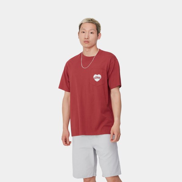 Carhartt Amour Pocket T-shirt Rood