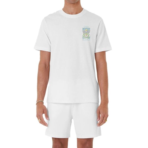 Casablanca Tennis Pastelle T-shirt Wit