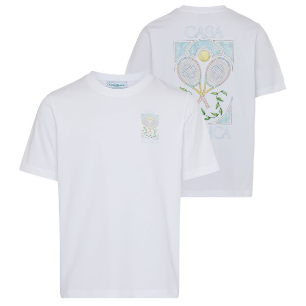 Casablanca Tennis Pastelle T-shirt Wit