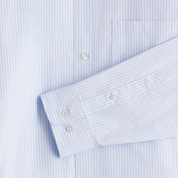 Drôle De Monsieur La Chemise Rayée Overhemd Licht Blauw