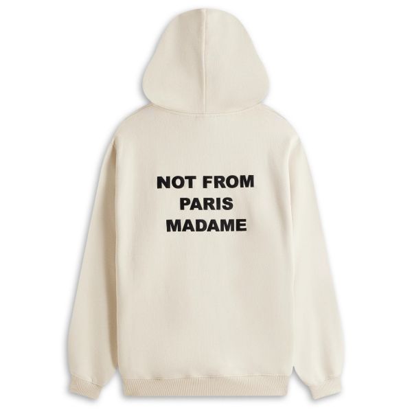 Drôle De Monsieur Slogan Hoodie Beige