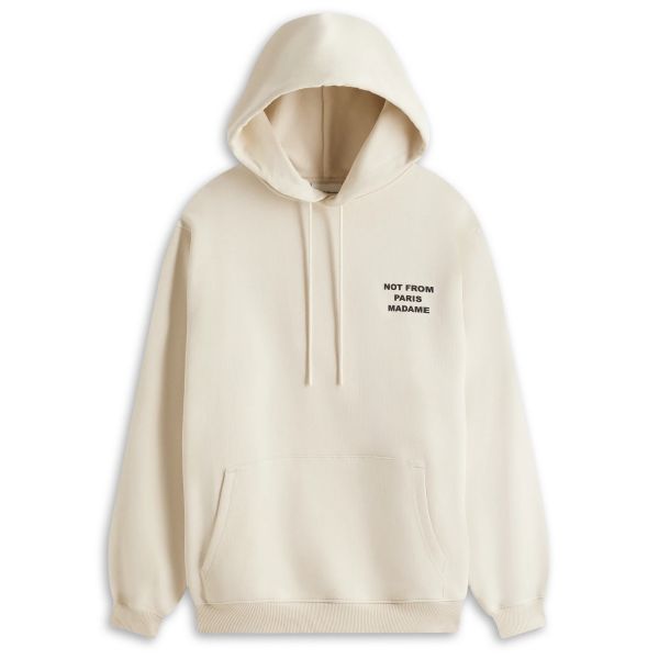 Drôle De Monsieur Slogan Hoodie Beige