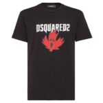 Dsquared2 Ghost Maple Leaf T-shirt Zwart