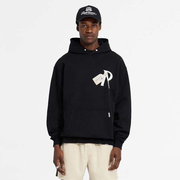 Represent Luggage Tag Hoodie Zwart