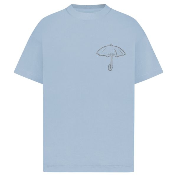 NN.07 Nat Logo T-shirt Licht Blauw | Mezaldy.com