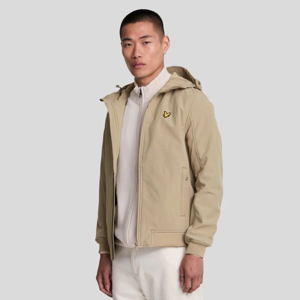 Lyle & Scott Fleece Back Softshell Jack Beige