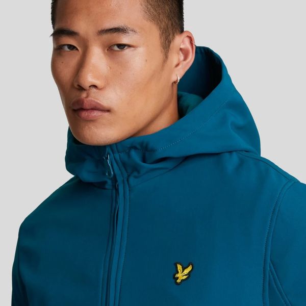 Lyle Scott Fleece Back Softshell Jack Donker Blauw