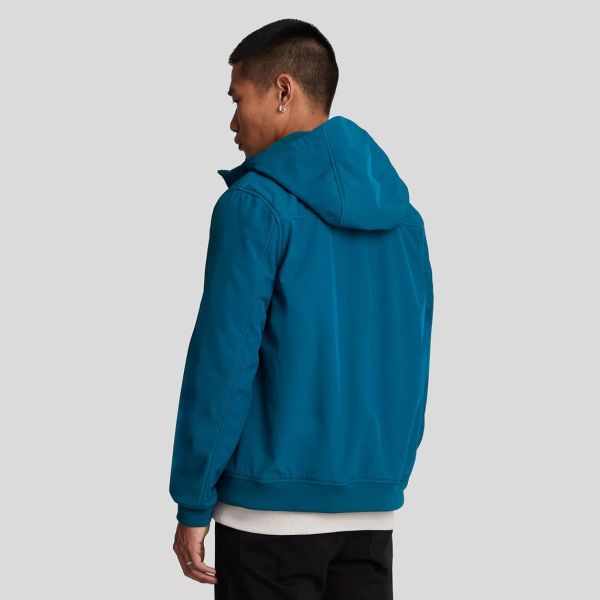 Lyle & Scott Fleece Back Softshell Jack Donker Blauw