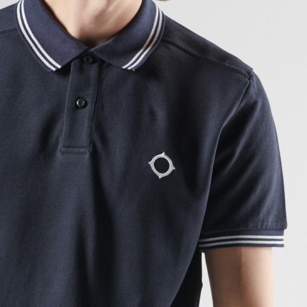 Ma.strum Double Tipped Polo Navy