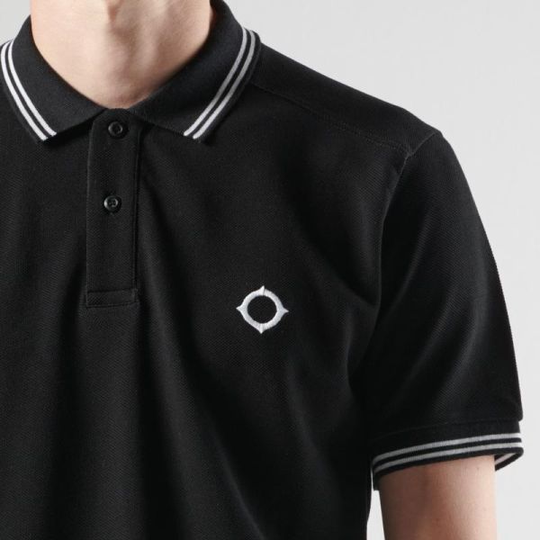 Ma.strum Double Tipped Polo Zwart