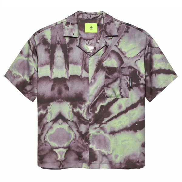 New Amsterdam Surf Association Aquarelle Layday Overhemd Paars/Groen