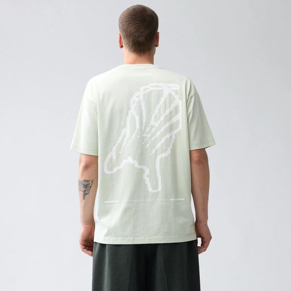 New Amsterdam Surf Association Teletekst T-shirt Licht Groen