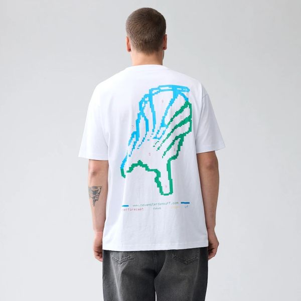 New Amsterdam Surf Association Teletekst T-shirt Wit